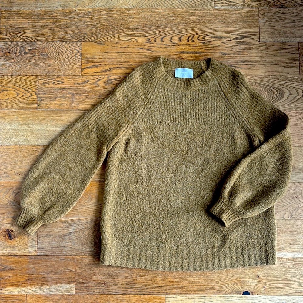 Everlane alpaca and wool sweater with bell sleeves